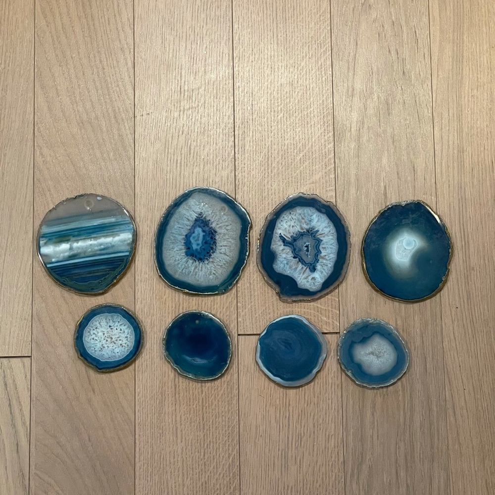 Blue Geode Coasters